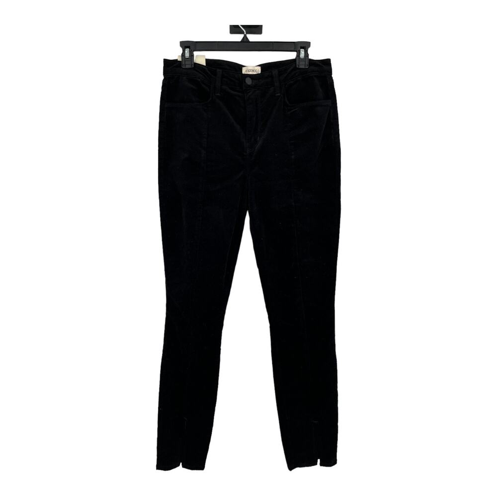 L'Agence Jeans Jyothi Velvet High Waist Split Ankle Skinny black size 31 - Picture 2 of 6